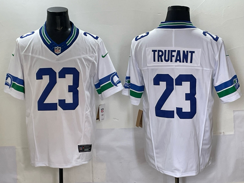 Men Seattle Seahawks 23 Trufant white 2025 Nike NFL jersey 02